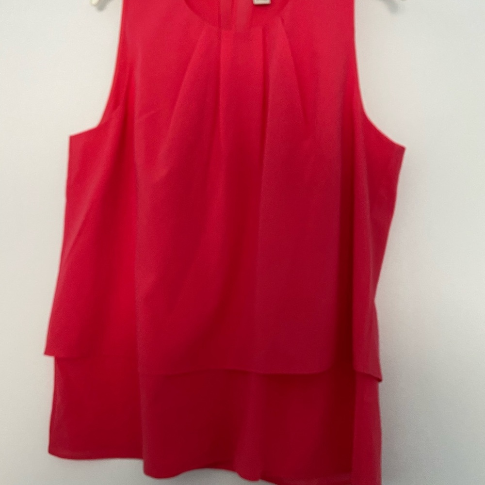 Two tiered coral top.